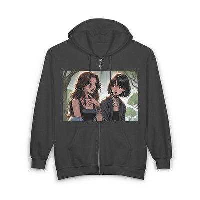 Trendy Graphic Zip-Up Hoodie - Women's Cozy Casual Fashion - Picknmore