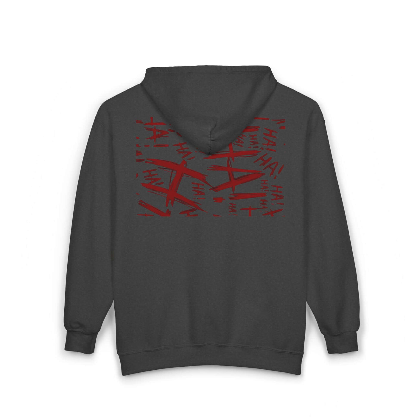 Grunge Horror Hoodie with Dripping Text –  Zip-Up Sweatshirt for Halloween & Streetwear - Picknmore