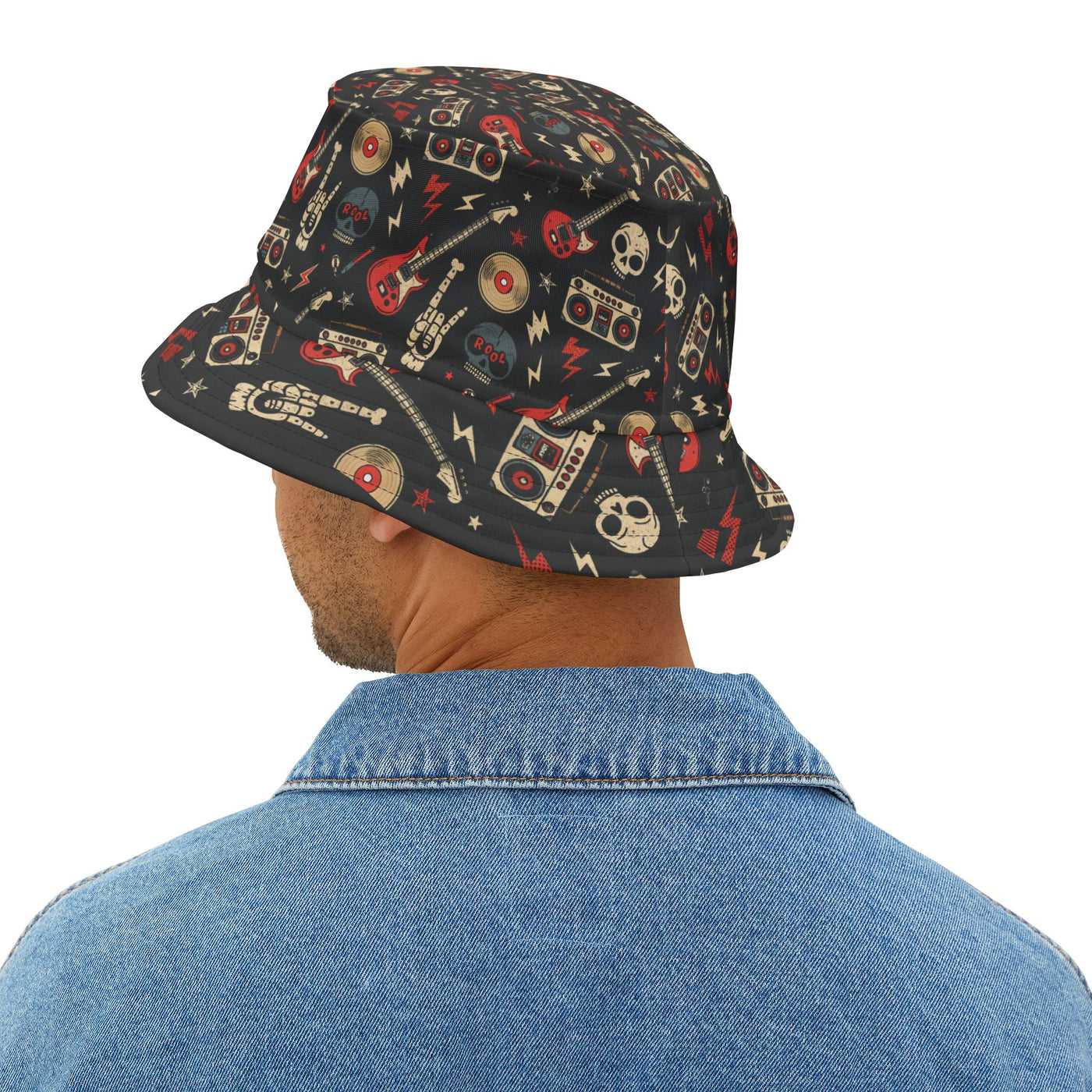 Rock 'n' Roll Bucket Hat - Vintage Music Festival Summer Cap - Picknmore