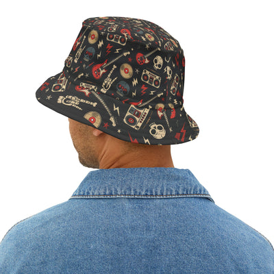 Rock 'n' Roll Bucket Hat - Vintage Music Festival Summer Cap - Picknmore