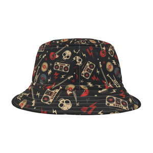 Rock 'n' Roll Bucket Hat - Vintage Music Festival Summer Cap - Picknmore