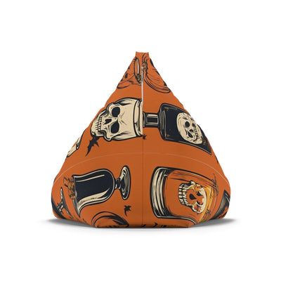 Halloween Pumpkin Skull Bean Bag Chair Cover – Spooky & Fun Home Decor - Picknmore