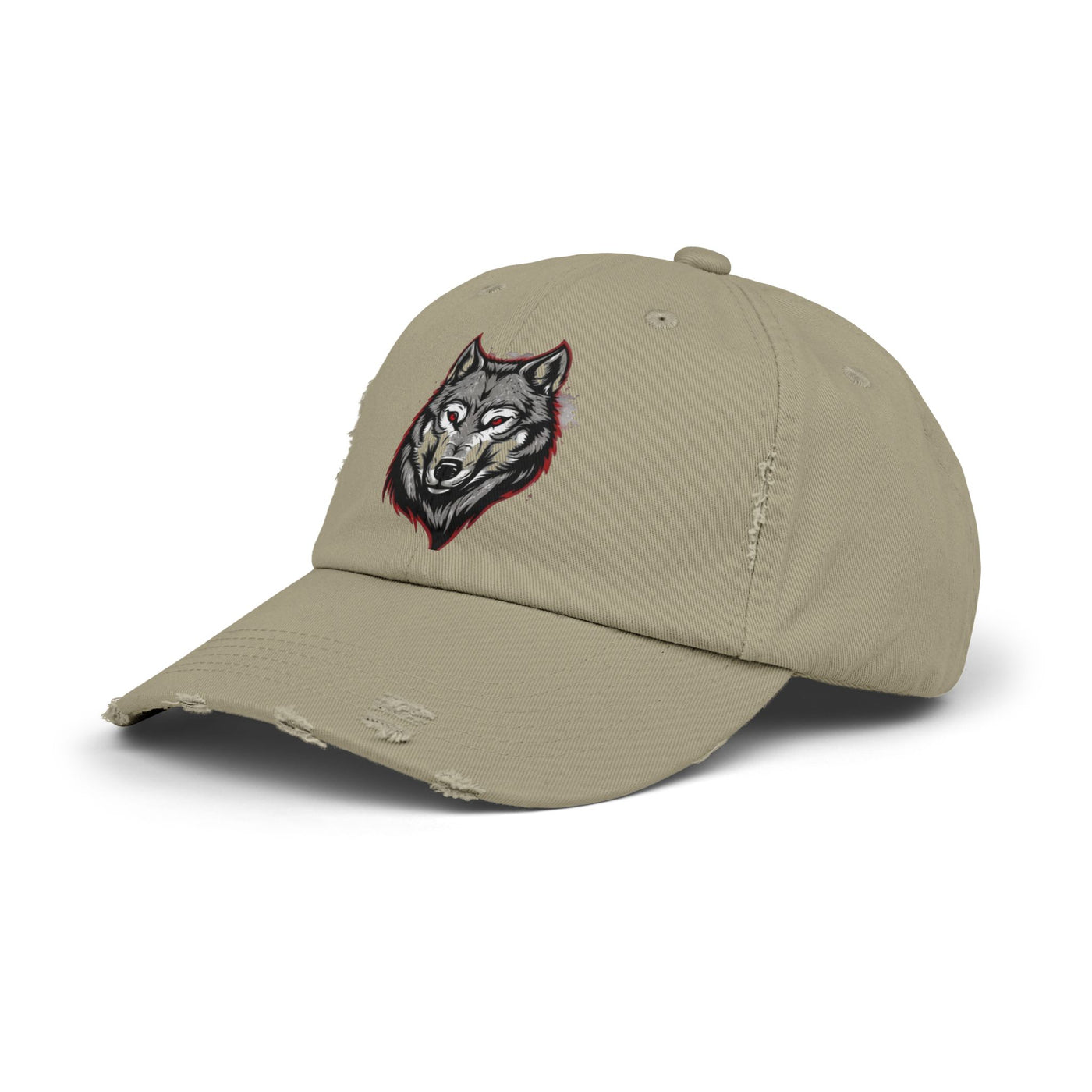 Wolf Graphic Distressed Cap - Outdoor Adventure Hat for Him - Picknmore