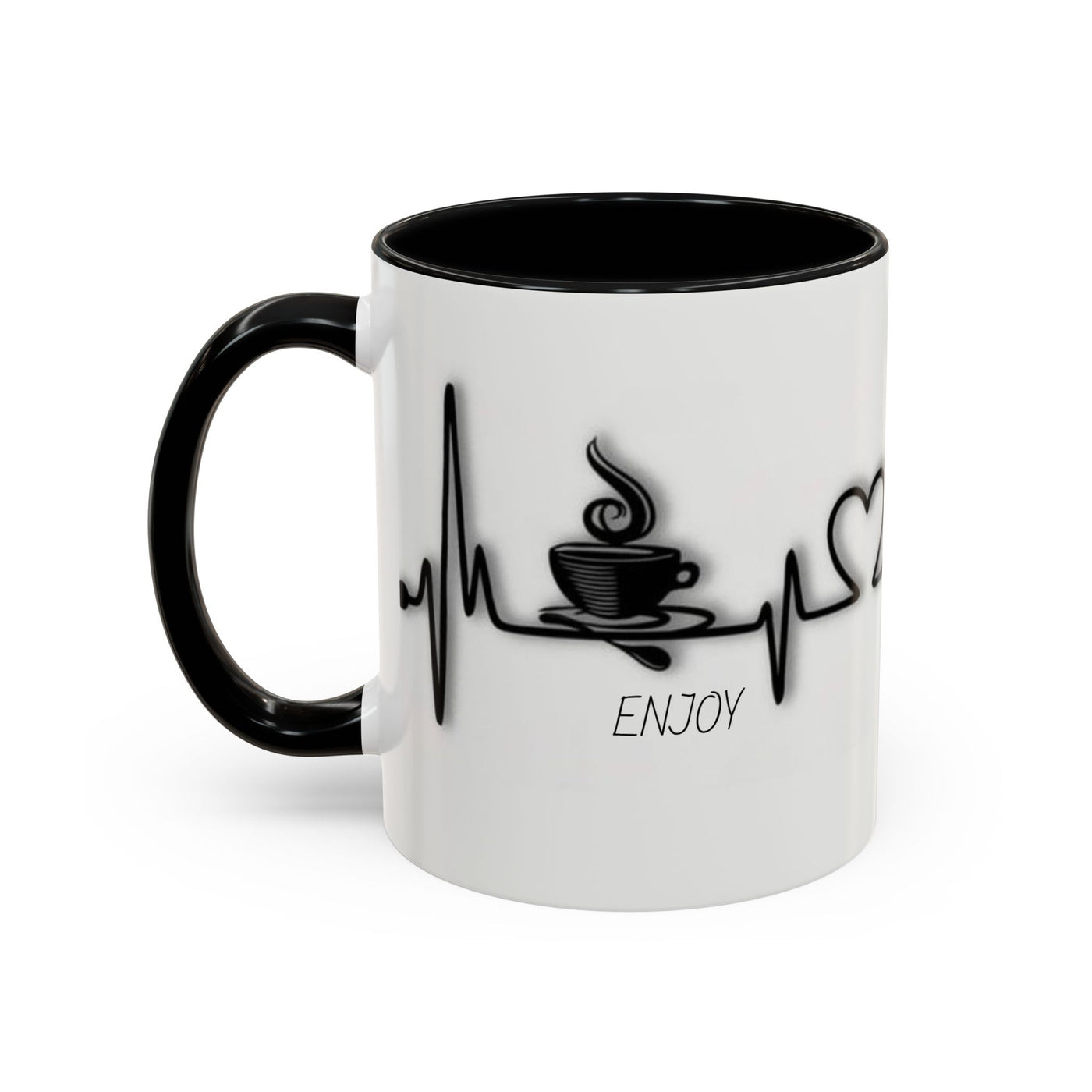 Coffee Lover's Heartbeat Mug - Caffeine Addiction Design - Picknmore