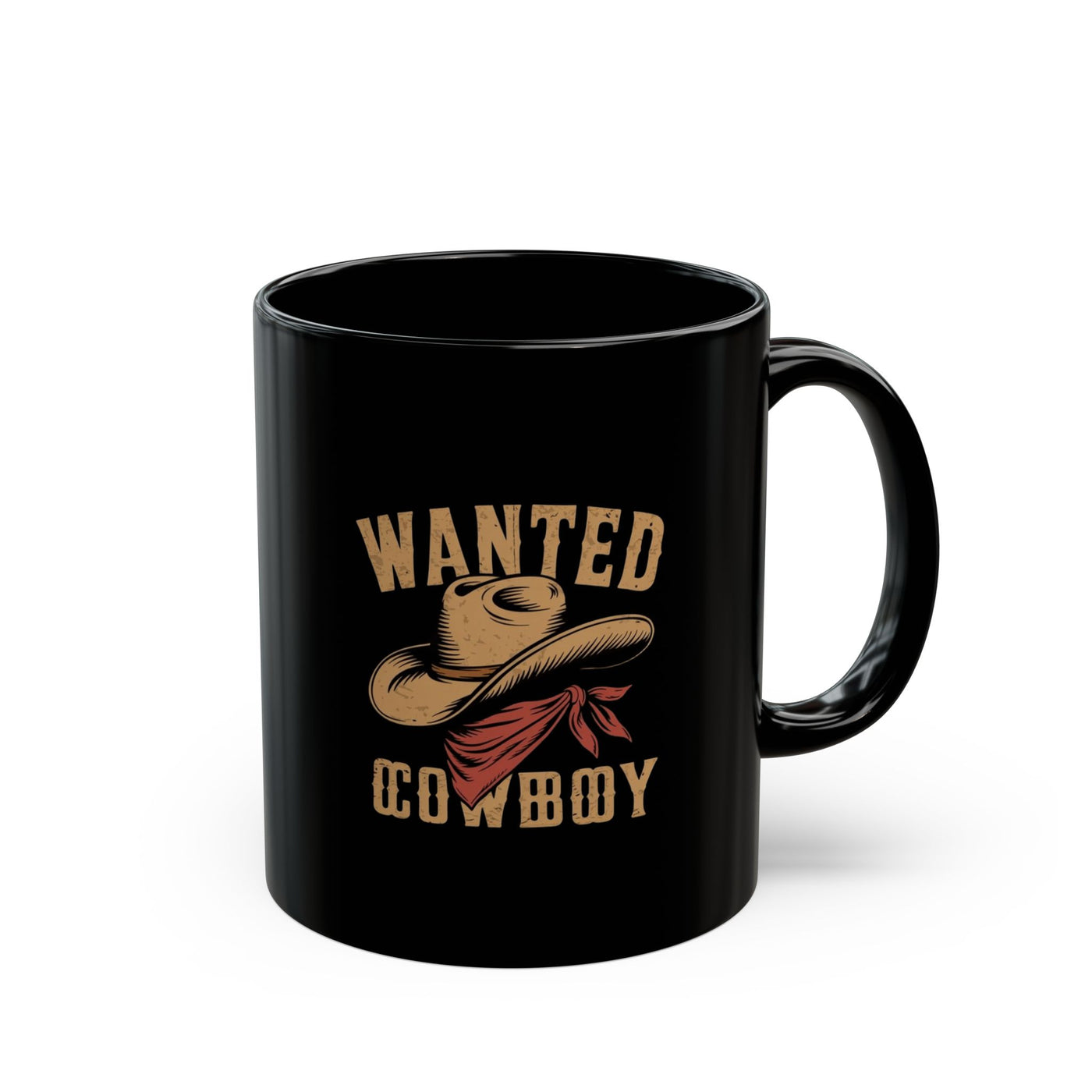 Cowboy Coffee Mug, Wanted Cowboy Design, Western Decor, Gift for Him, Rustic Homeware, Cowboy Lover Mug