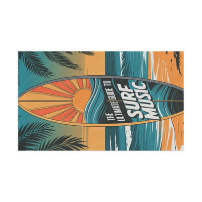Surf Music Flag - Beach Decor Tropical Wall Art for Ocean Lovers - Picknmore