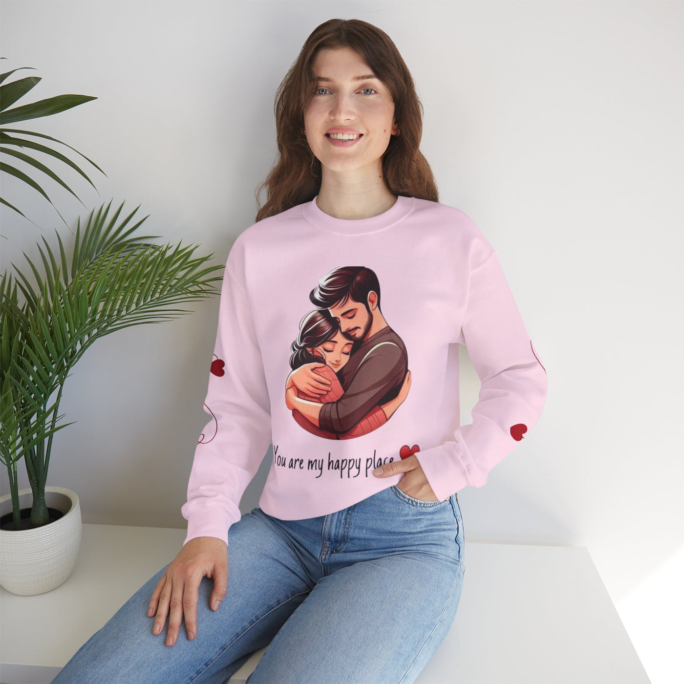 Love-Themed Crewneck Sweatshirt - Cozy Gift for Couples - Picknmore