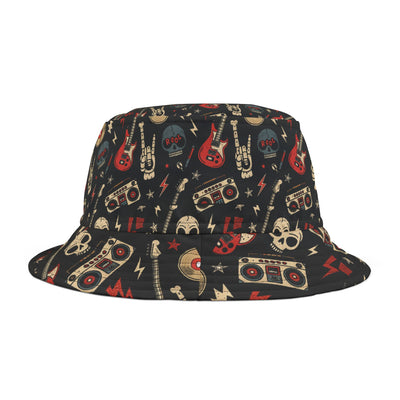 Rock 'n' Roll Bucket Hat - Vintage Music Festival Summer Cap - Picknmore