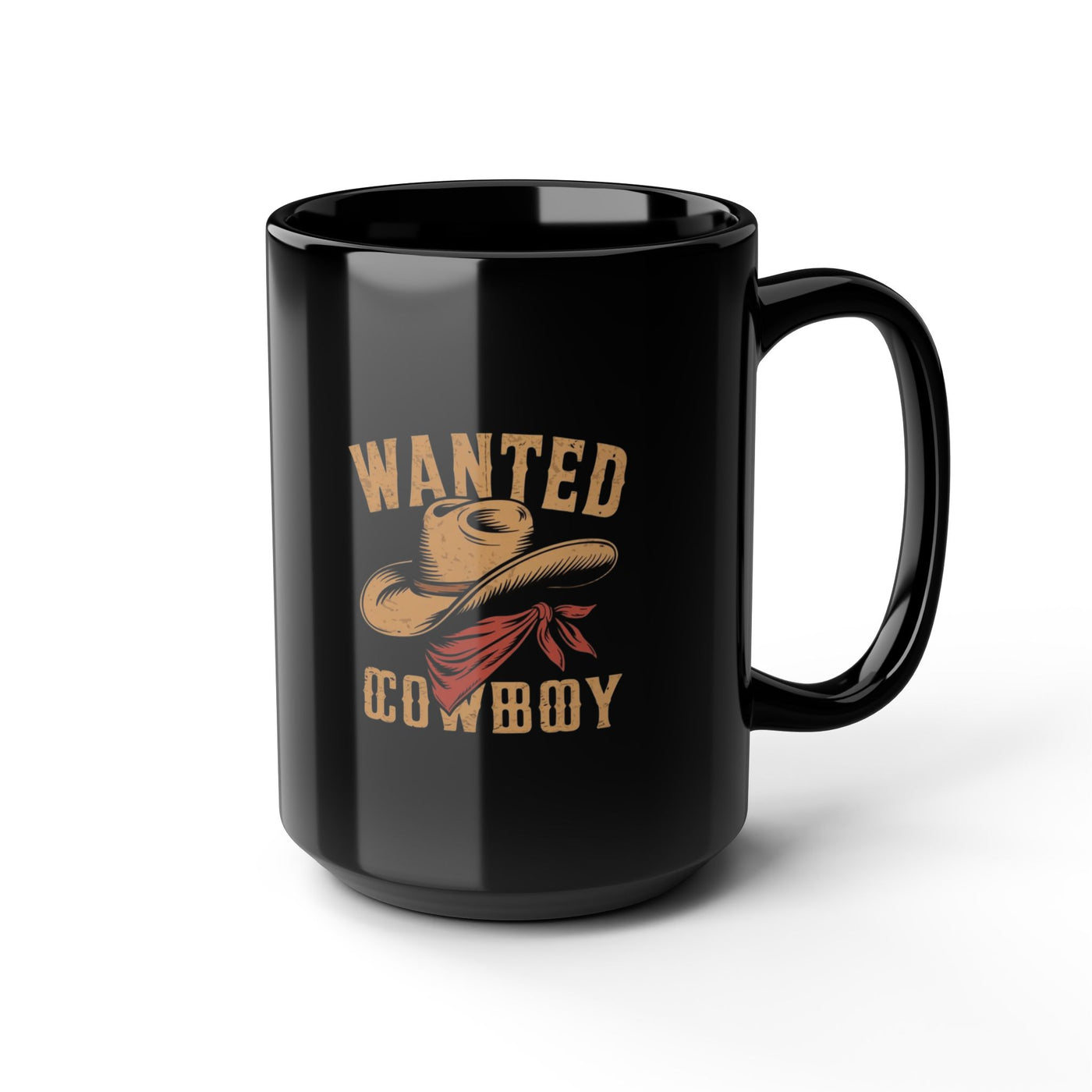 Cowboy Coffee Mug, Wanted Cowboy Design, Western Decor, Gift for Him, Rustic Homeware, Cowboy Lover Mug