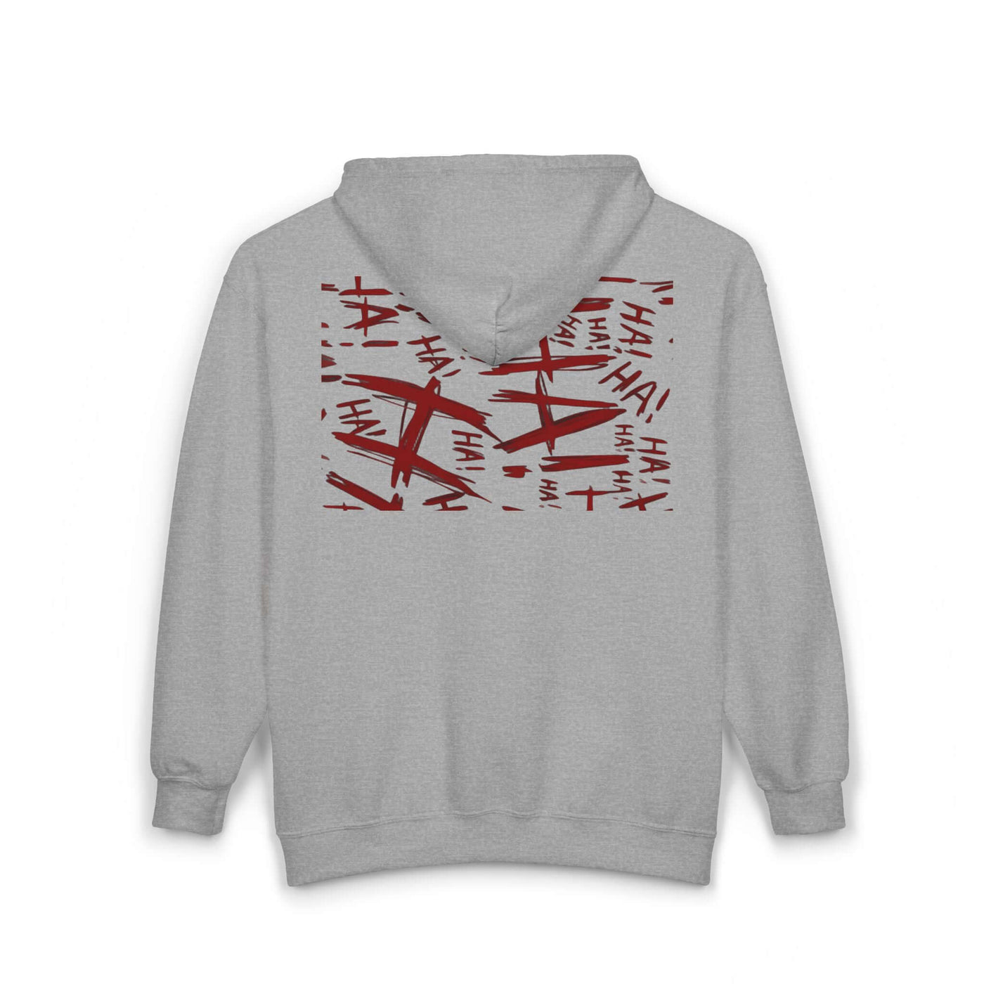 Grunge Horror Hoodie with Dripping Text –  Zip-Up Sweatshirt for Halloween & Streetwear - Picknmore