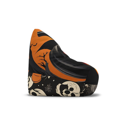 Spooky Halloween Bean Bag Chair Cover – Pumpkin & Skull Design - Picknmore