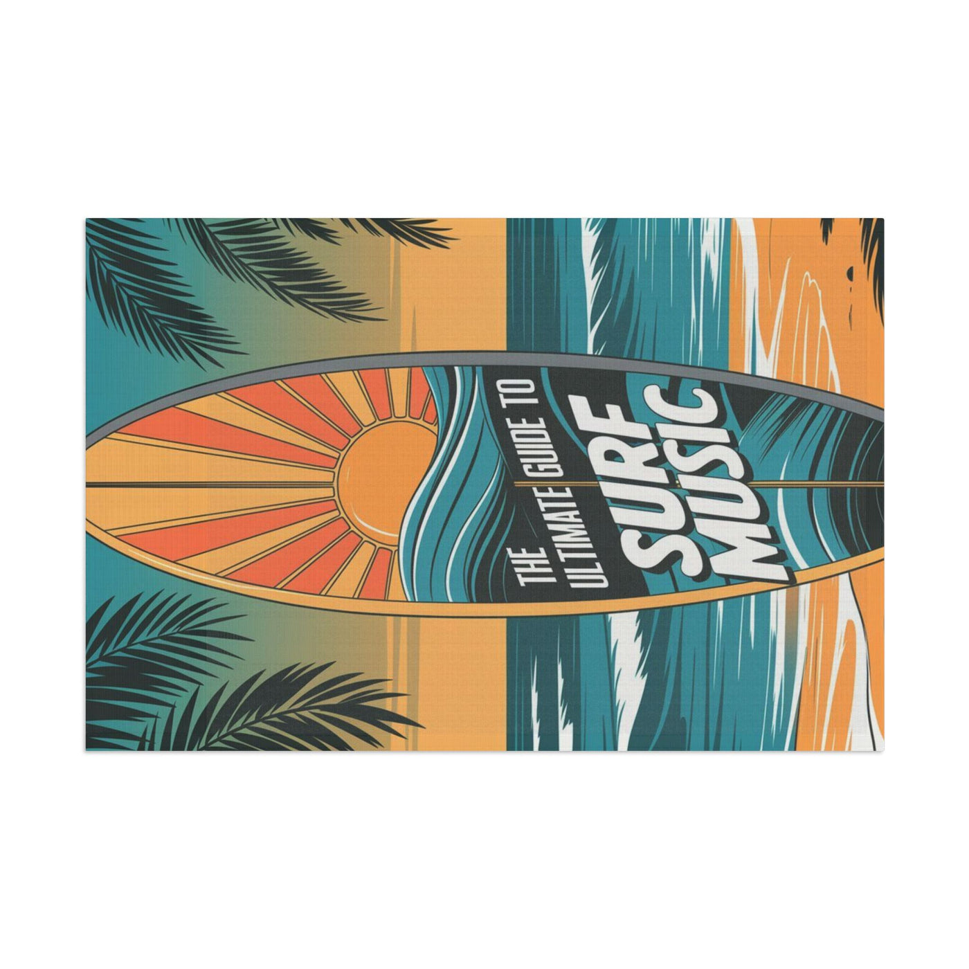 Surf Music Flag - Beach Decor Tropical Wall Art for Ocean Lovers - Picknmore