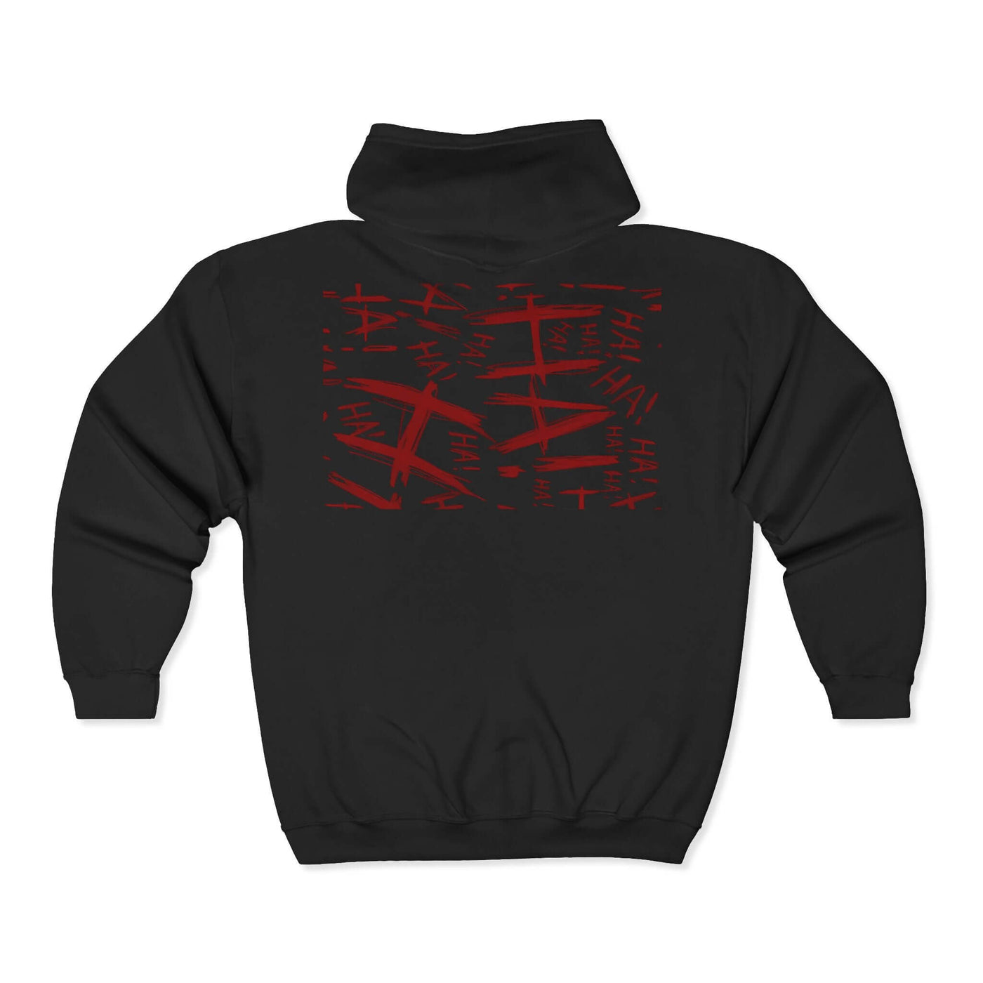Grunge Horror Hoodie with Dripping Text –  Zip-Up Sweatshirt for Halloween & Streetwear - Picknmore