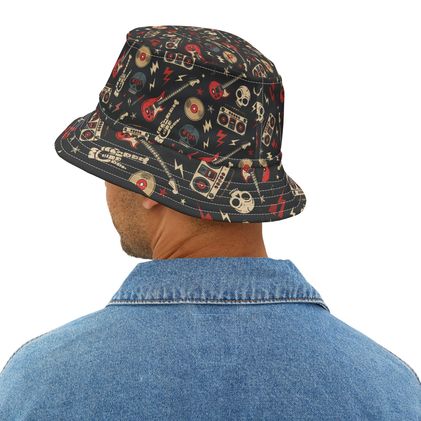 Rock 'n' Roll Bucket Hat - Vintage Music Festival Summer Cap - Picknmore