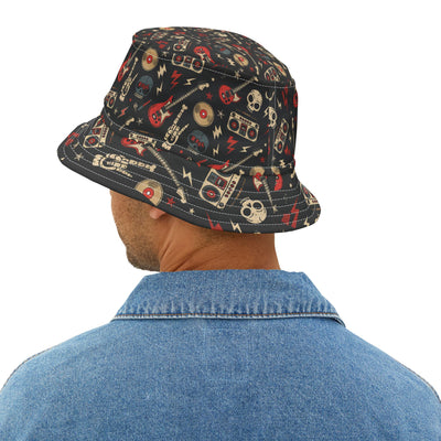 Rock 'n' Roll Bucket Hat - Vintage Music Festival Summer Cap - Picknmore
