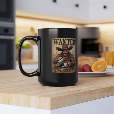 Cowboy Coffee Mug, Wanted Cowboy Design, Western Decor, Gift for Him, Rustic Homeware, Cowboy Lover Mug