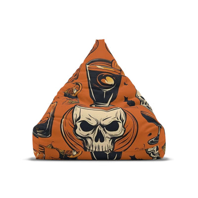 Halloween Pumpkin Skull Bean Bag Chair Cover – Spooky & Fun Home Decor - Picknmore