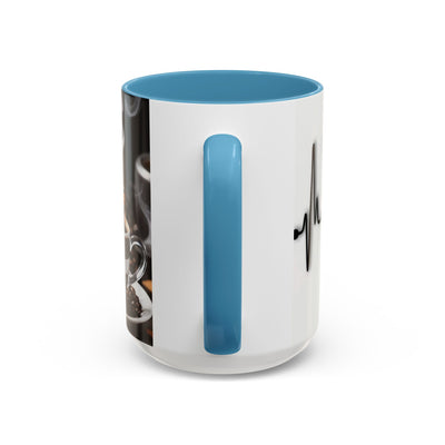 Coffee Lover's Heartbeat Mug - Caffeine Addiction Design - Picknmore