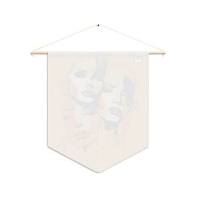 Artistic Wall Pennant - Colorful Boho Fashion Illustration Tapestry - Picknmore