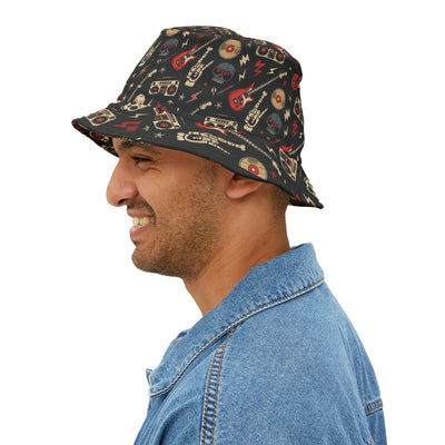 Rock 'n' Roll Bucket Hat - Vintage Music Festival Summer Cap - Picknmore