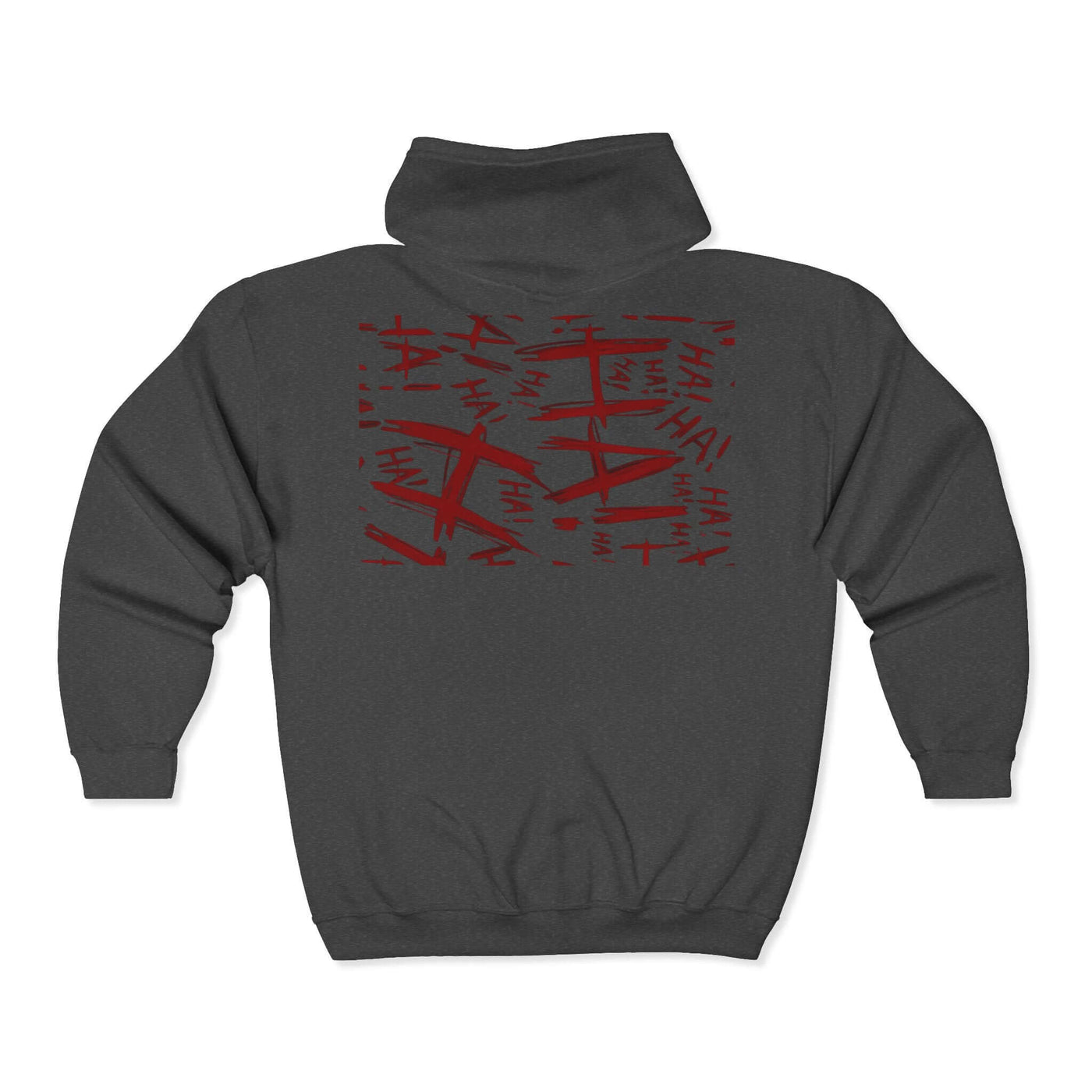 Grunge Horror Hoodie with Dripping Text –  Zip-Up Sweatshirt for Halloween & Streetwear - Picknmore