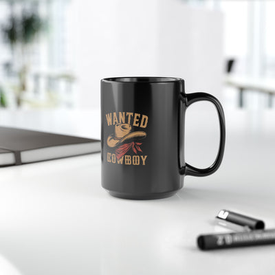 Cowboy Coffee Mug, Wanted Cowboy Design, Western Decor, Gift for Him, Rustic Homeware, Cowboy Lover Mug