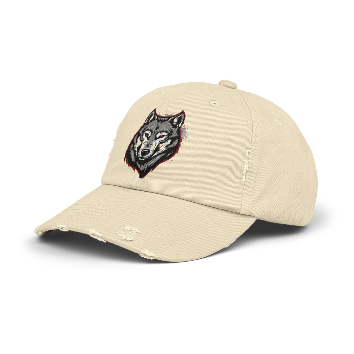 Wolf Graphic Distressed Cap - Outdoor Adventure Hat for Him - Picknmore