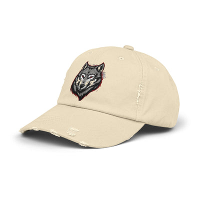 Wolf Graphic Distressed Cap - Outdoor Adventure Hat for Him - Picknmore