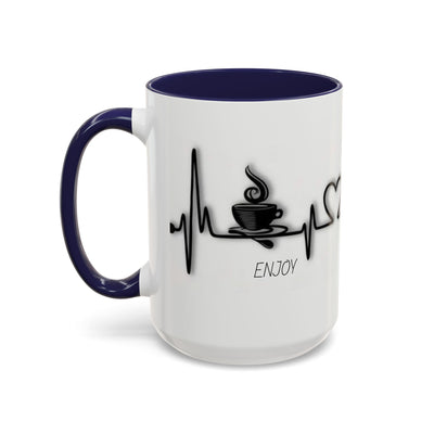 Coffee Lover's Heartbeat Mug - Caffeine Addiction Design - Picknmore