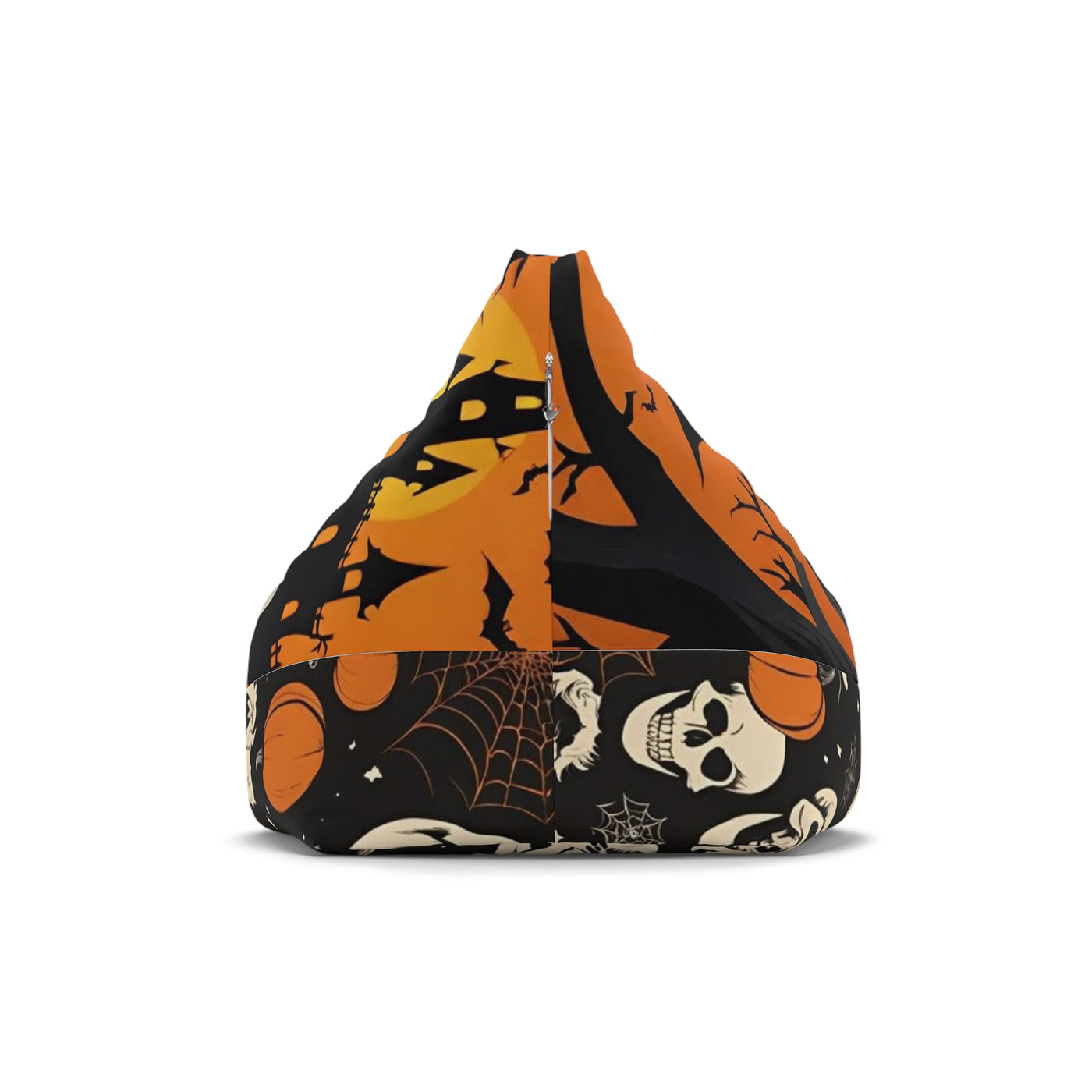 Spooky Halloween Bean Bag Chair Cover – Pumpkin & Skull Design - Picknmore