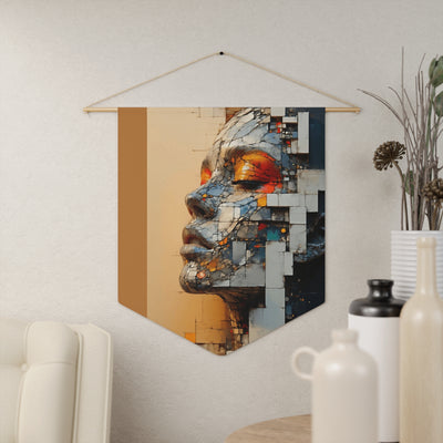 Modern Art Pennant - Abstract Female Portrait Boho Wall Hanging - Picknmore