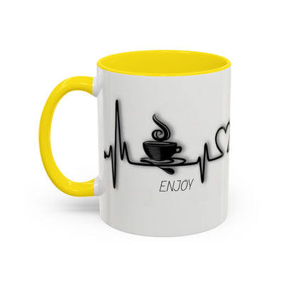 Coffee Lover's Heartbeat Mug - Caffeine Addiction Design - Picknmore
