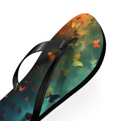 Butterfly Print Flip Flops, Summer Fashion, Beach Wear, Vacation Footwear, Unique Gift, Outdoor Comfort Sandals - Picknmore