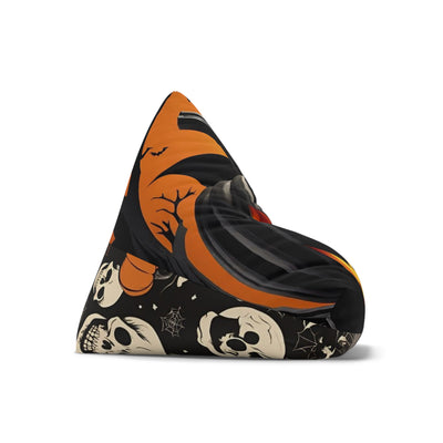 Spooky Halloween Bean Bag Chair Cover – Pumpkin & Skull Design - Picknmore