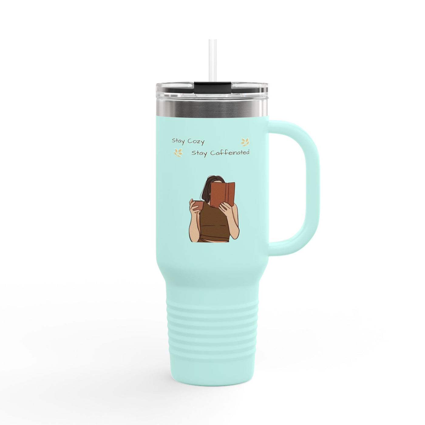 Insulated Travel Mug for Book Lovers, Enjoy Every Sip, Perfect Gift for Readers, 40oz Coffee Tumbler, Travel Cup for Busy Days - Picknmore