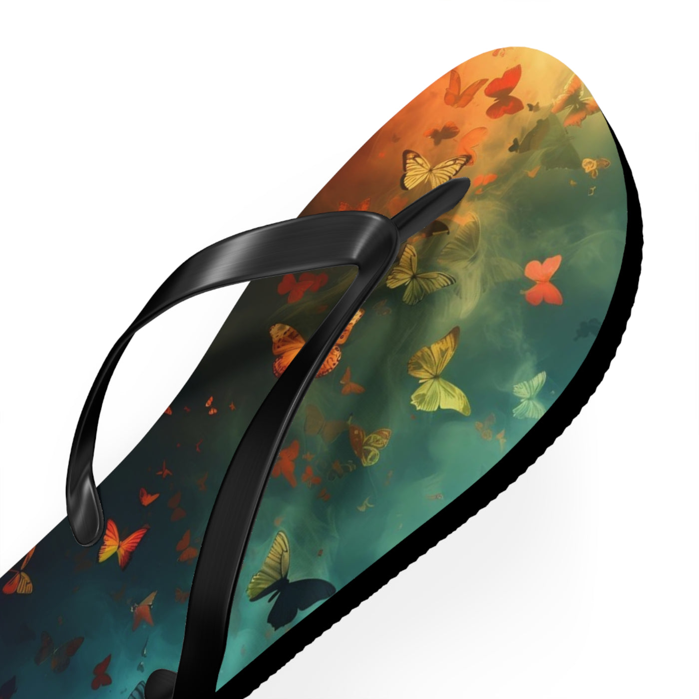 Butterfly Print Flip Flops, Summer Fashion, Beach Wear, Vacation Footwear, Unique Gift, Outdoor Comfort Sandals - Picknmore