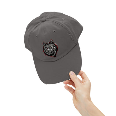 Wolf Graphic Distressed Cap - Outdoor Adventure Hat for Him - Picknmore