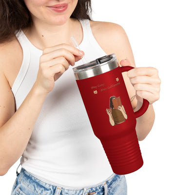 Insulated Travel Mug for Book Lovers, Enjoy Every Sip, Perfect Gift for Readers, 40oz Coffee Tumbler, Travel Cup for Busy Days - Picknmore