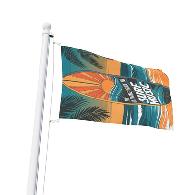 Surf Music Flag - Beach Decor Tropical Wall Art for Ocean Lovers - Picknmore