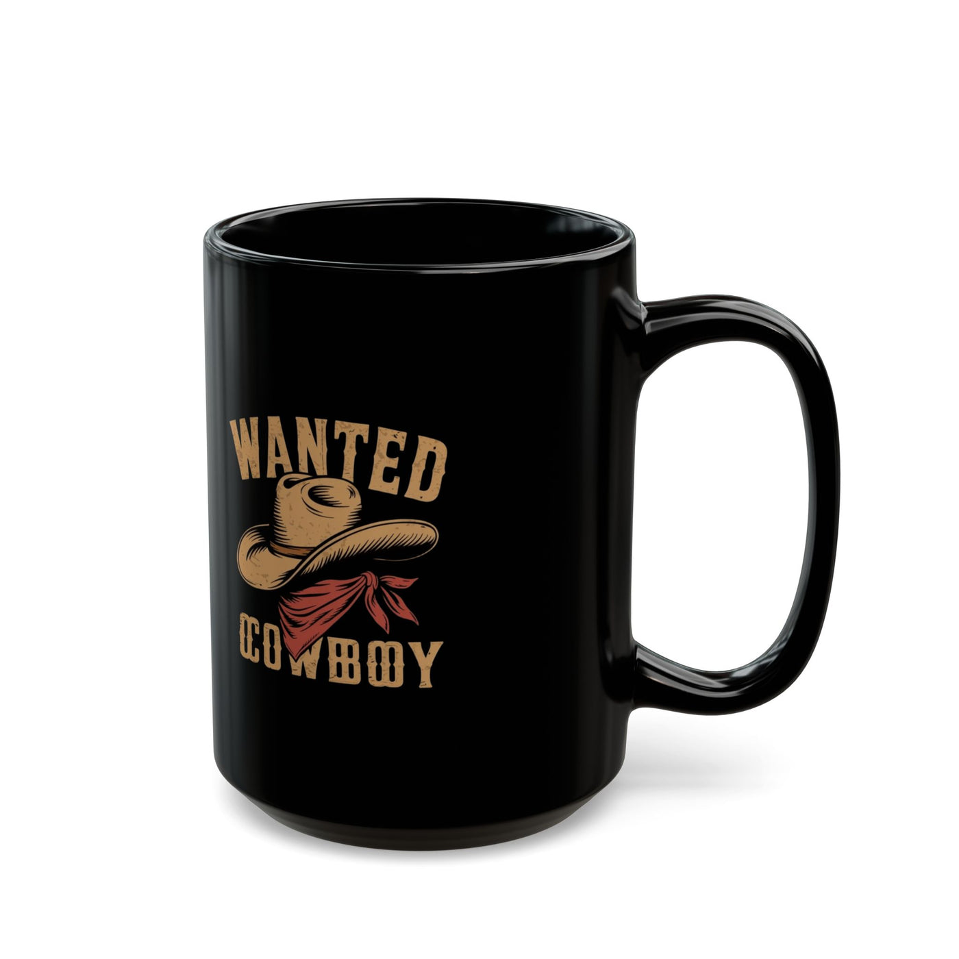 Cowboy Coffee Mug, Wanted Cowboy Design, Western Decor, Gift for Him, Rustic Homeware, Cowboy Lover Mug