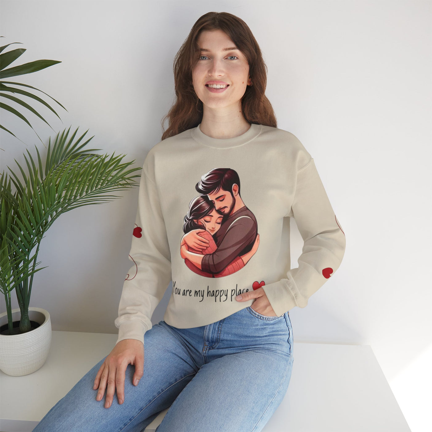 Love-Themed Crewneck Sweatshirt - Cozy Gift for Couples - Picknmore