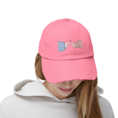 Playful Finger Pointing Hat - Fun Distressed Cap for Girls - Picknmore