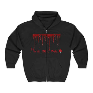 Grunge Horror Hoodie with Dripping Text –  Zip-Up Sweatshirt for Halloween & Streetwear - Picknmore