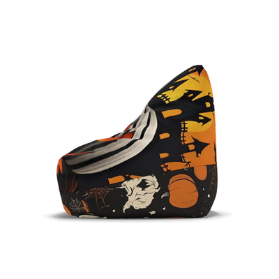 Spooky Halloween Bean Bag Chair Cover – Pumpkin & Skull Design - Picknmore