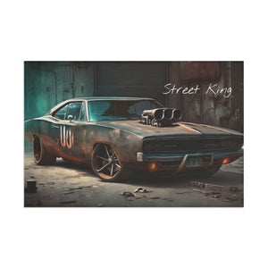 Street King Garage Wall Art - Vintage Car Poster for Automotive Enthusiasts - Picknmore