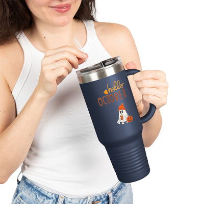 Halloween-Themed Insulated Travel Mug | 40oz | Perfect for October Parties, Fall Events, Cozy Drinks, Gifts for Coffee Lovers - Picknmore