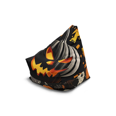 Spooky Halloween Bean Bag Chair Cover – Pumpkin & Skull Design - Picknmore