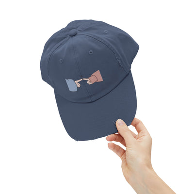 Playful Finger Pointing Hat - Fun Distressed Cap for Girls - Picknmore