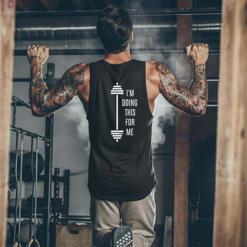 Never Give Up Gym Tank Top – Motivational Fitness Shirt for Men - Picknmore