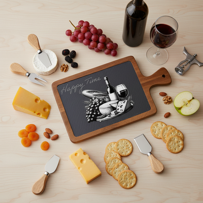 Personalized Charcuterie Board with Engraving, Elegant Cheese Plate for Gatherings, Custom Family Name Serving Tray, Wedding Gift